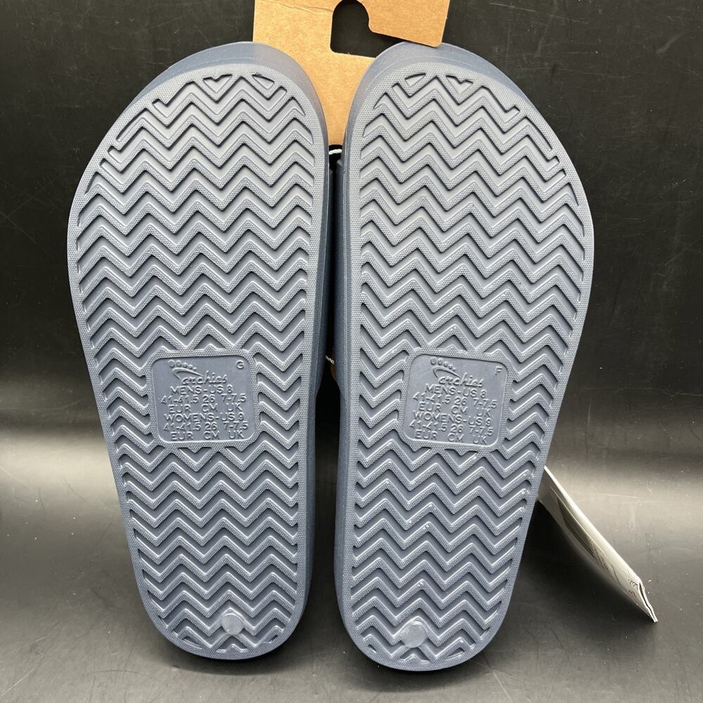 Archies Flip Flop Sandals Unisex Sz M 8 W 9 Navy Blue Arch Support Therapy NWT - Picture 4 of 6